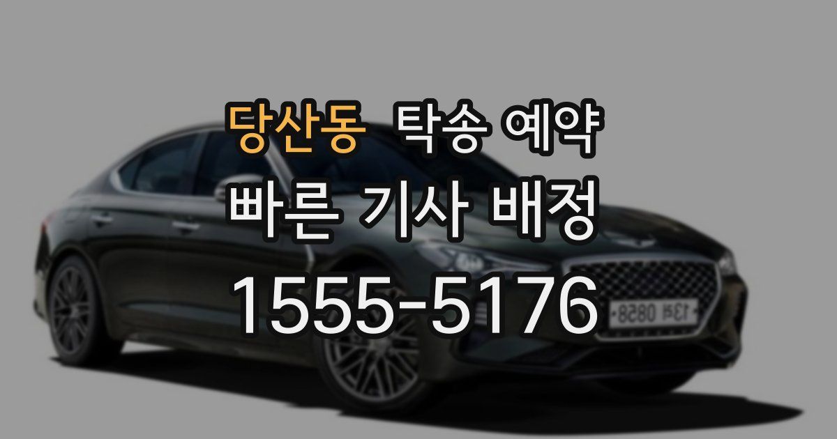 당산동 탁송 예약