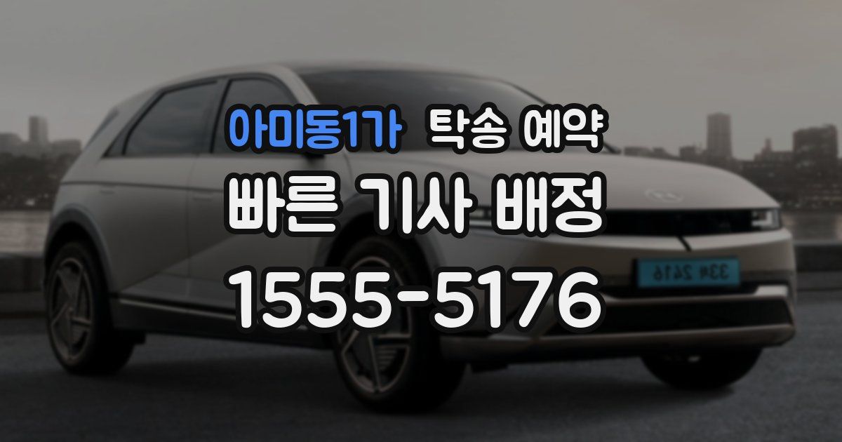 아미동1가 탁송 예약