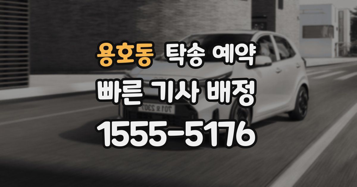 용호동 탁송 예약
