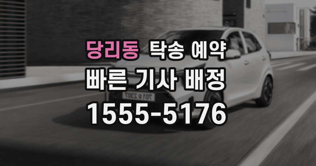 당리동 탁송 예약