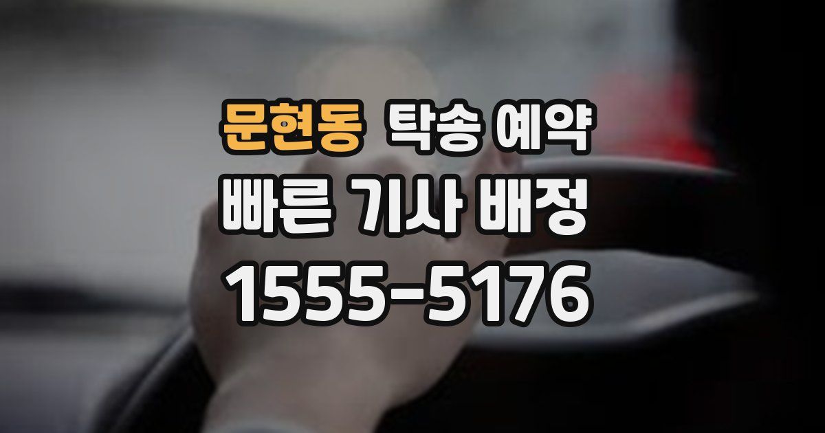 문현동 탁송 예약