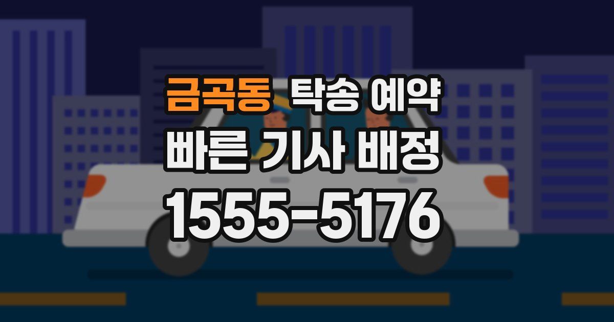 금곡동 탁송 예약