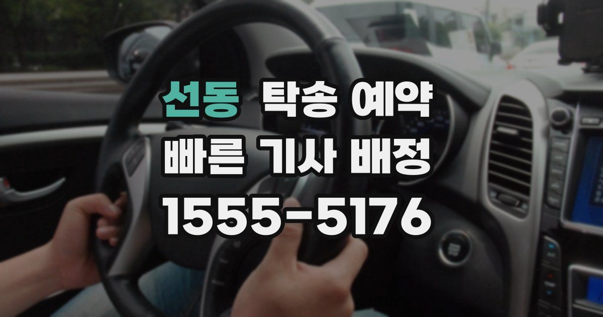 선동 탁송 예약