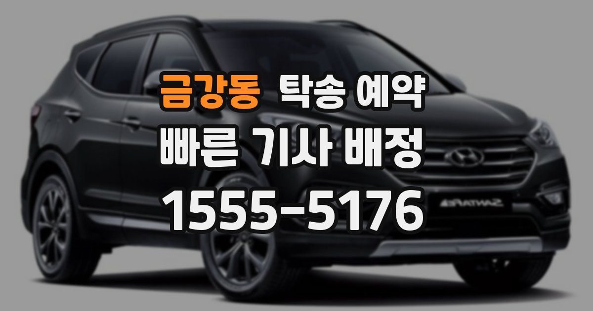 금강동 탁송 예약