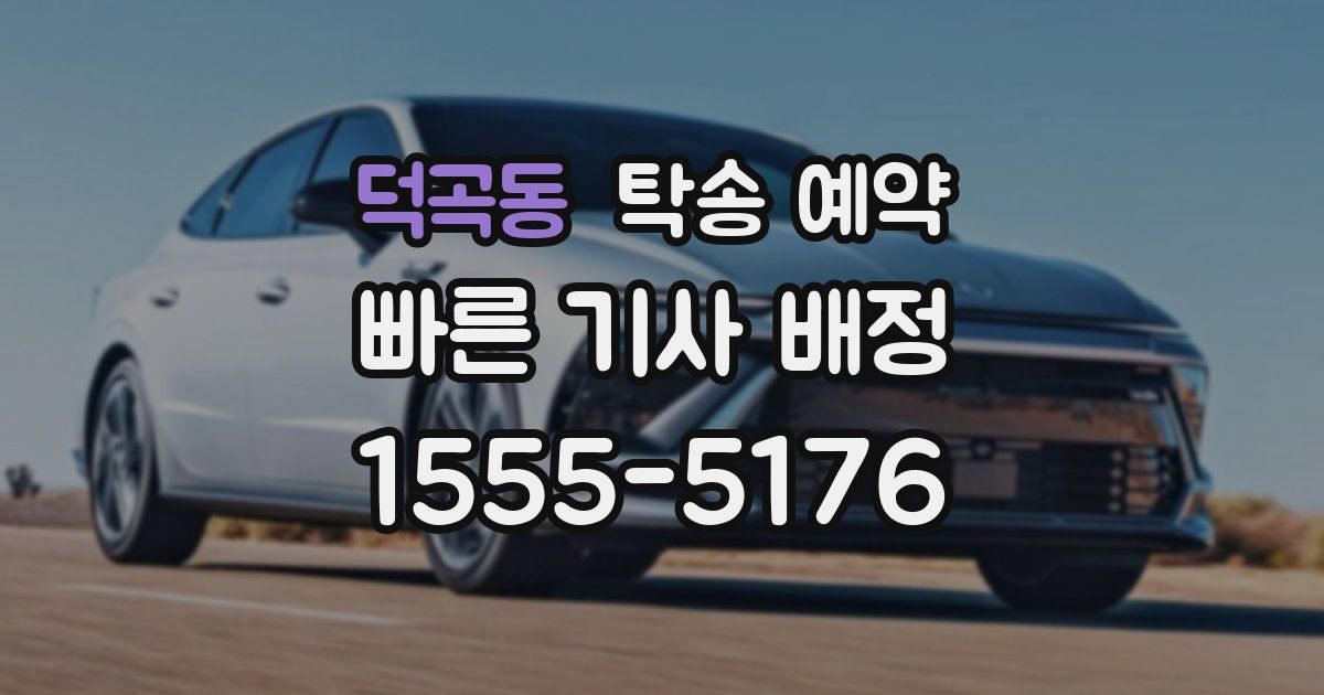 덕곡동 탁송 예약