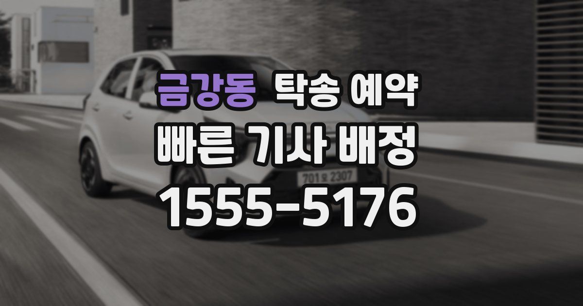 금강동 탁송 예약