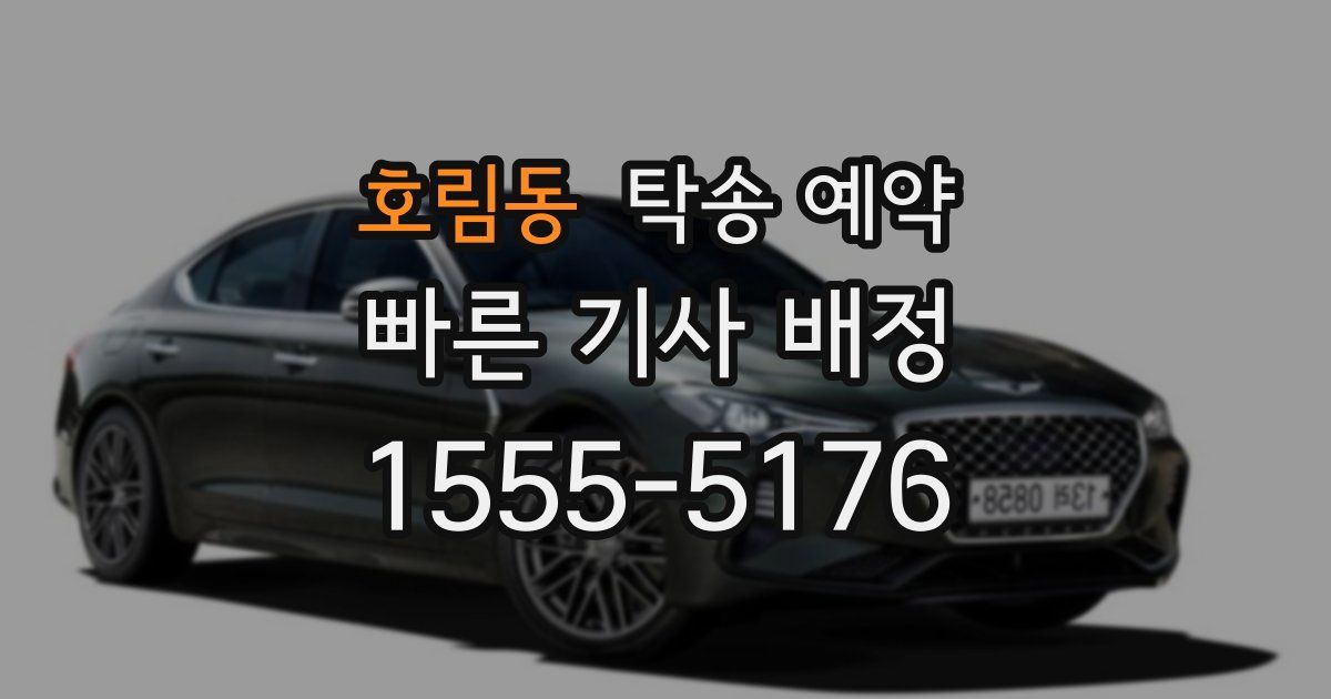 호림동 탁송 예약