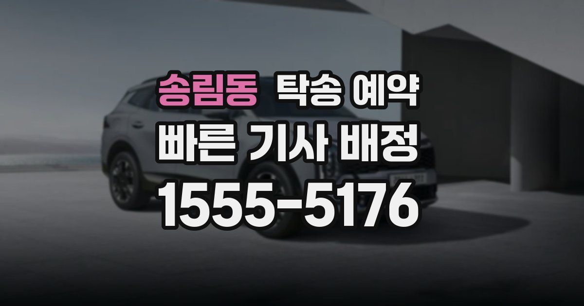 송림동 탁송 예약