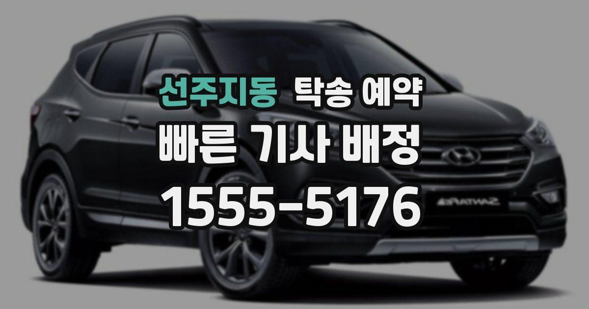 선주지동 탁송 예약