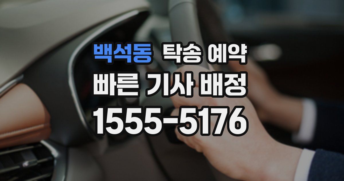백석동 탁송 예약