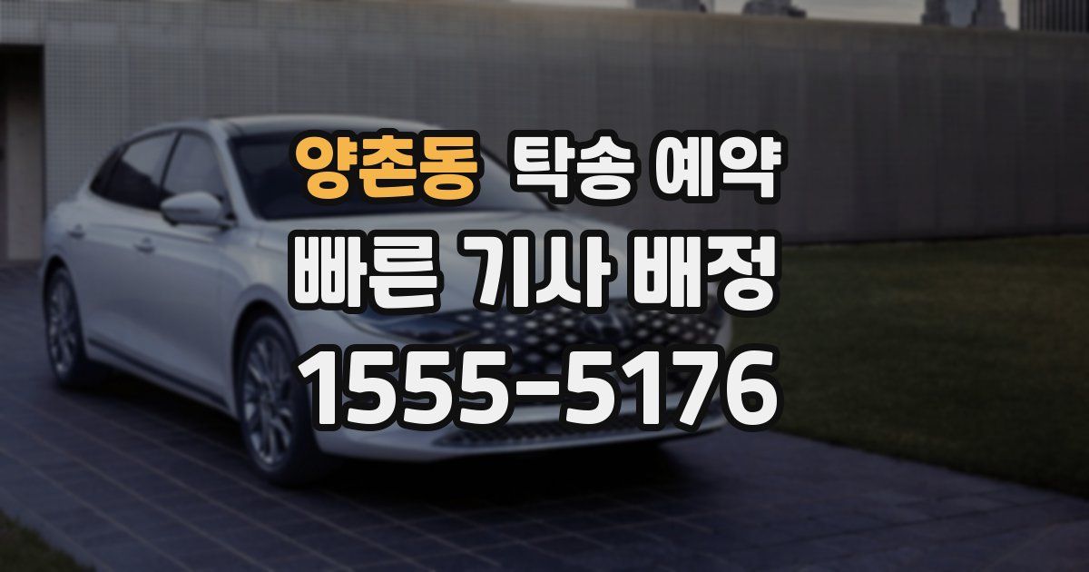 양촌동 탁송 예약