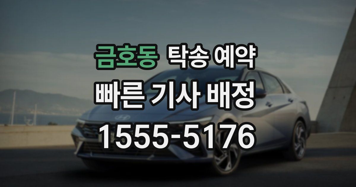 금호동 탁송 예약