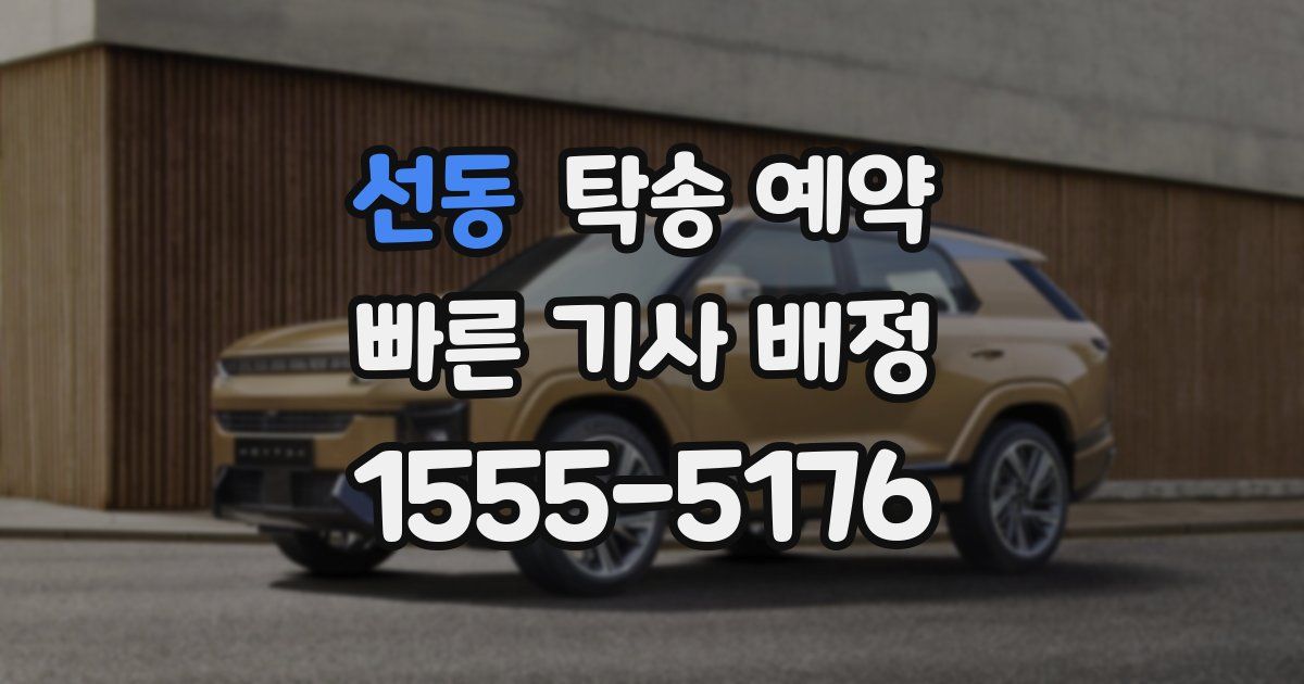 선동 탁송 예약