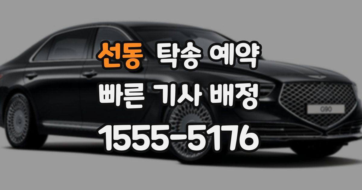 선동 탁송 예약
