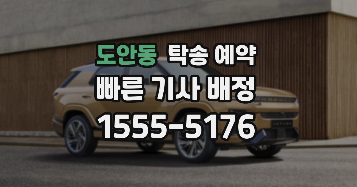 도안동 탁송 예약