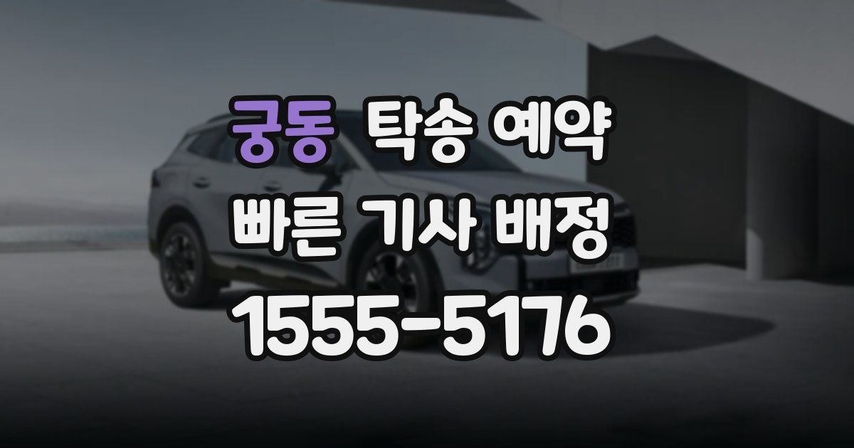 궁동 탁송 예약