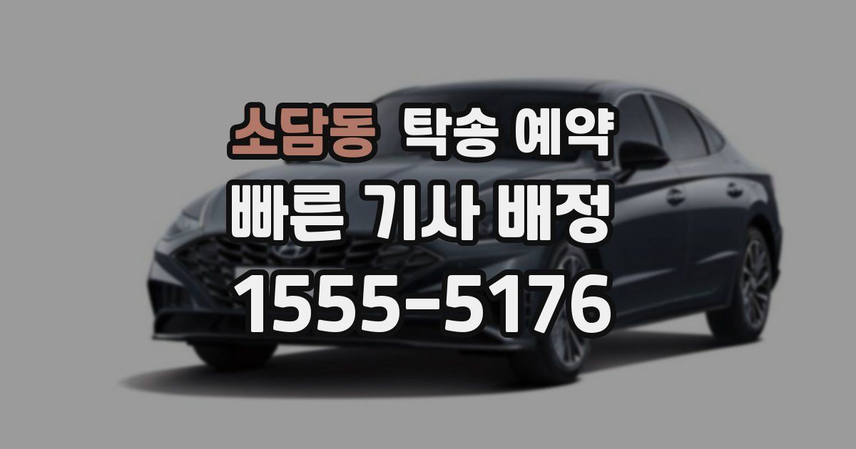 소담동 탁송 예약