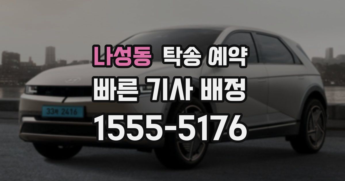 나성동 탁송 예약