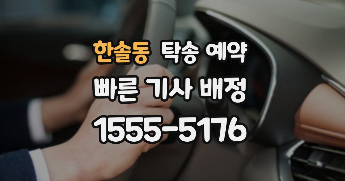 한솔동 탁송 예약