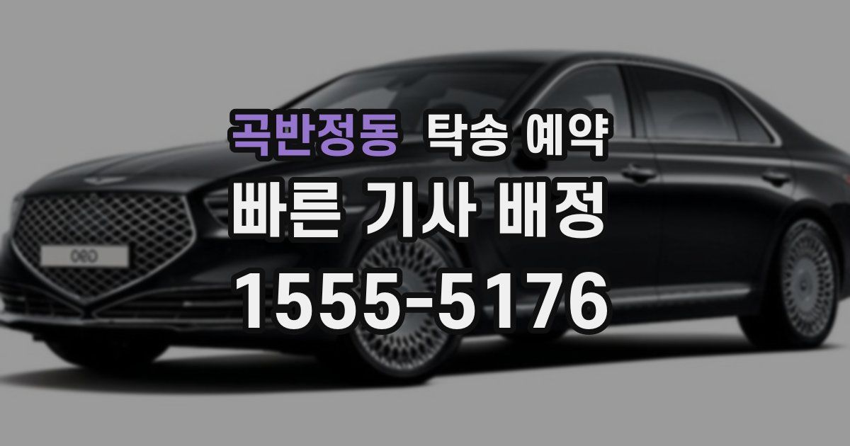 곡반정동 탁송 예약
