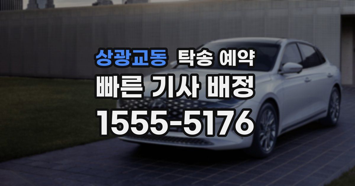 상광교동 탁송 예약