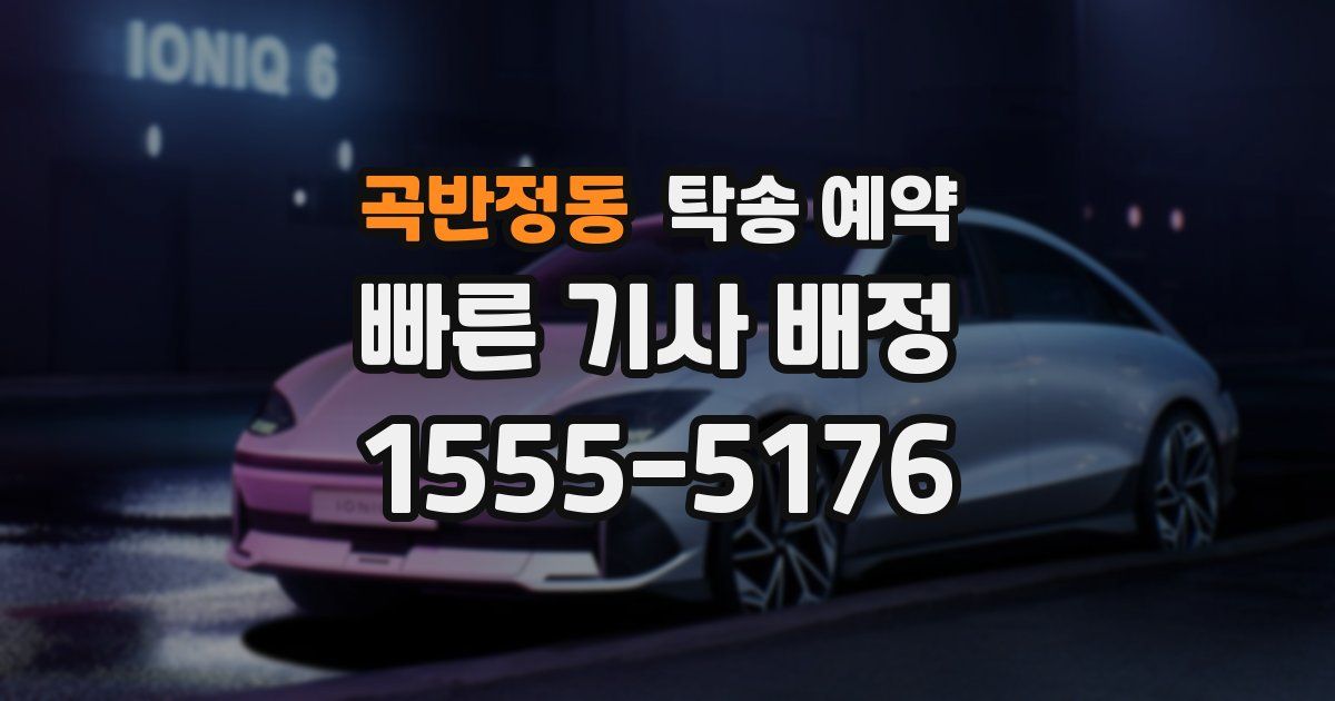 곡반정동 탁송 예약