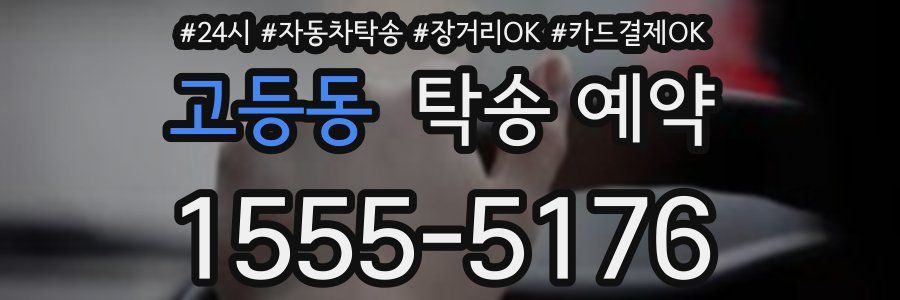 고등동 탁송 예약