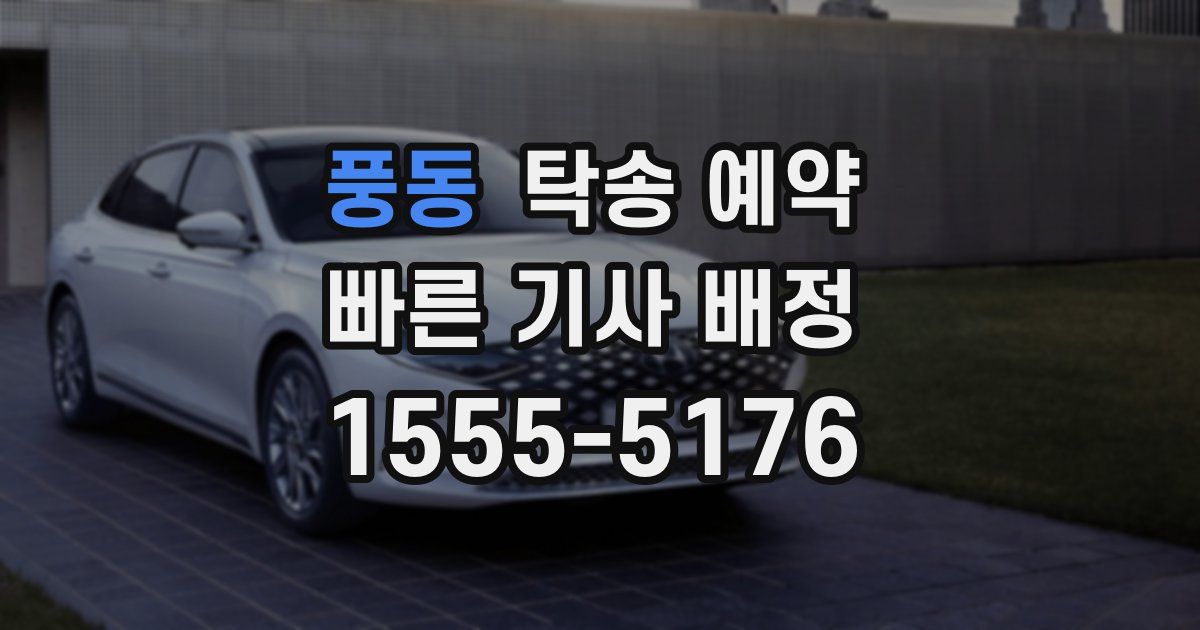 풍동 탁송 예약