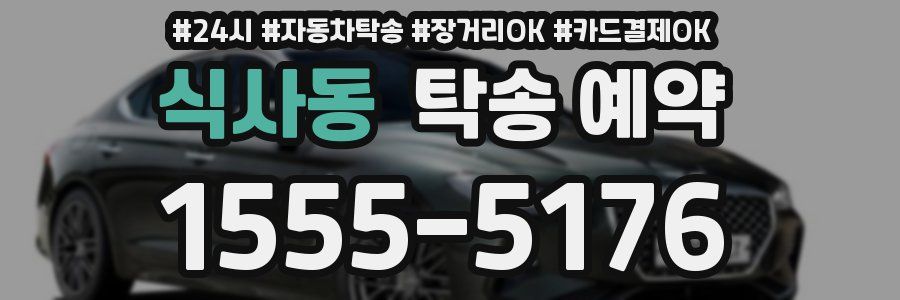 식사동 탁송 예약