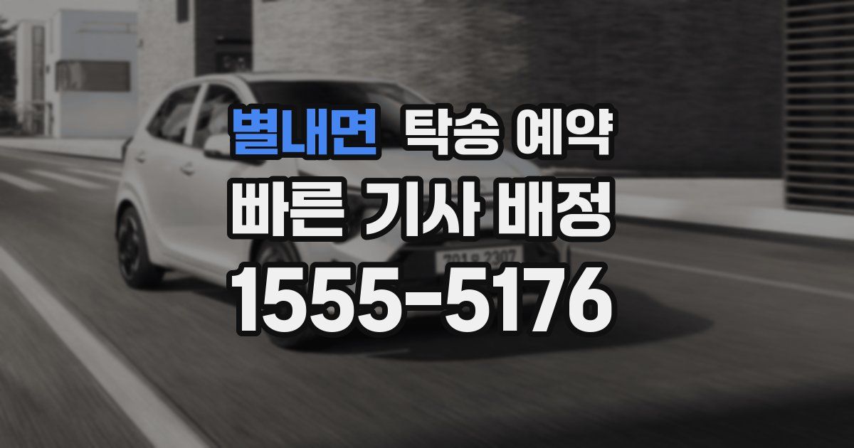 별내면 탁송 예약