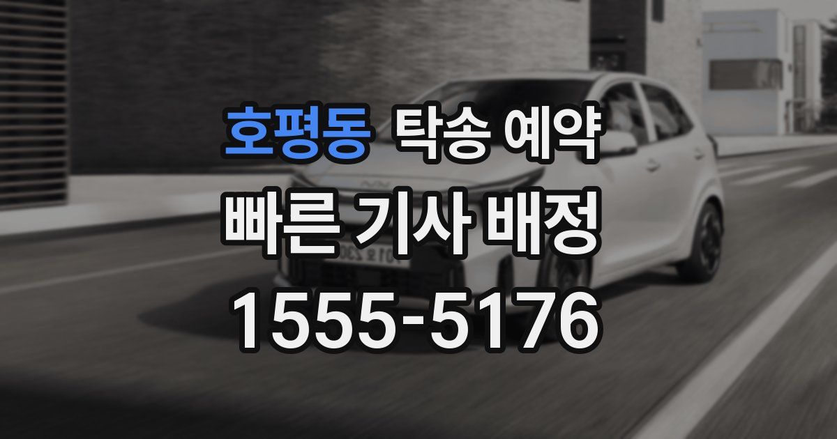 호평동 탁송 예약