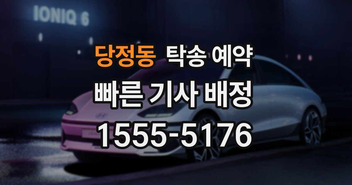 당정동 탁송 예약