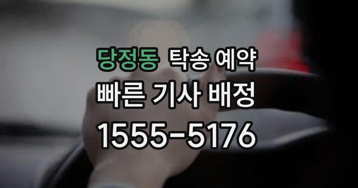 당정동 탁송 예약