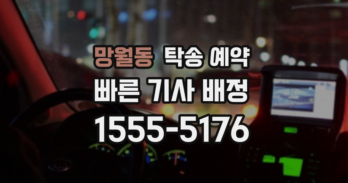 망월동 탁송 예약