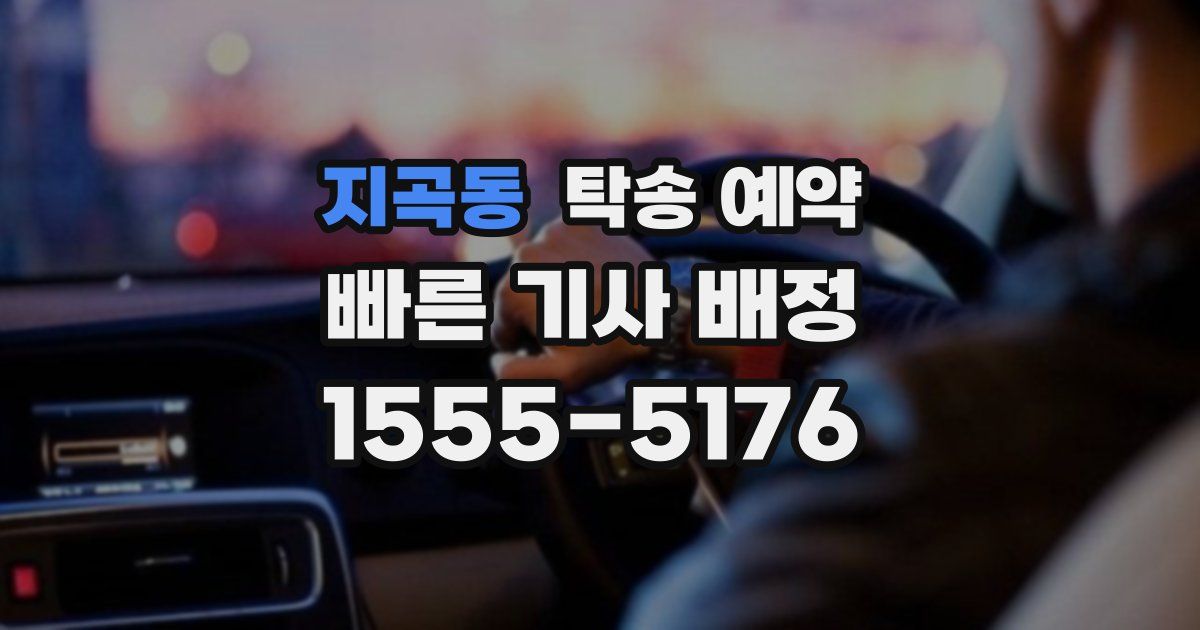지곡동 탁송 예약