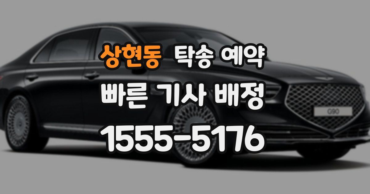 상현동 탁송 예약