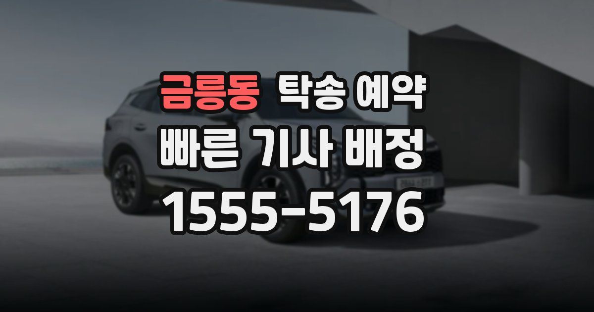 금릉동 탁송 예약