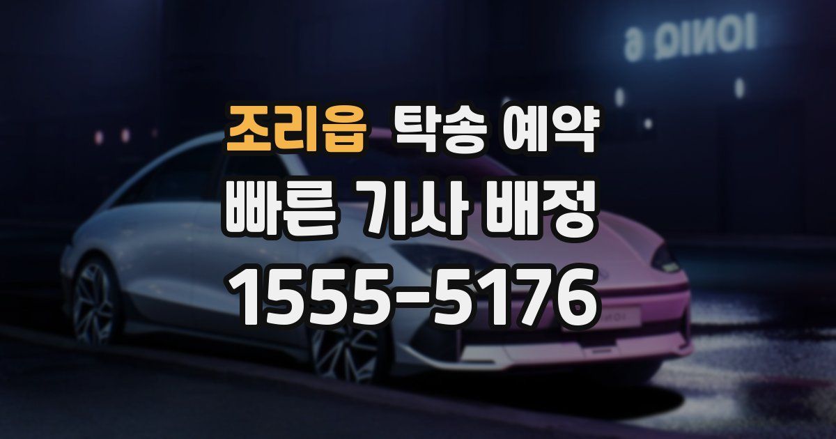 조리읍 탁송 예약