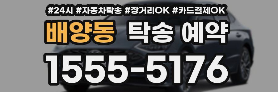 배양동 탁송 예약
