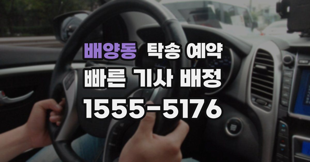 배양동 탁송 예약