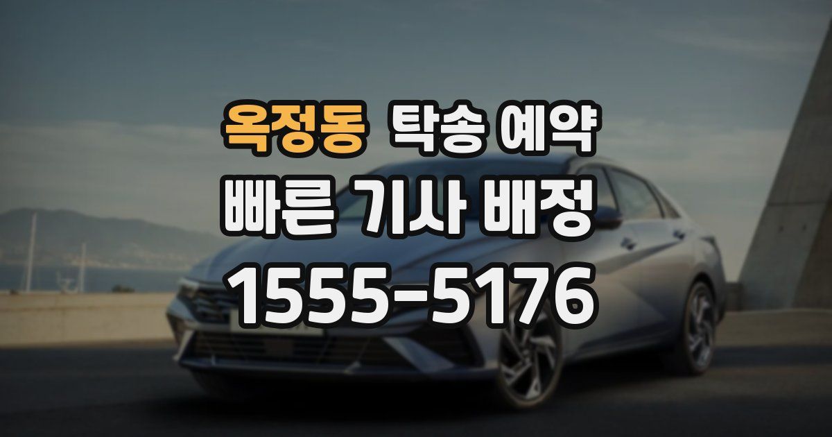 옥정동 탁송 예약