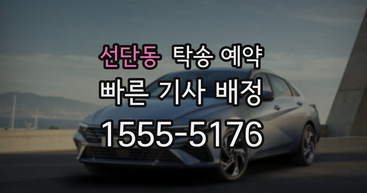 선단동 탁송 예약