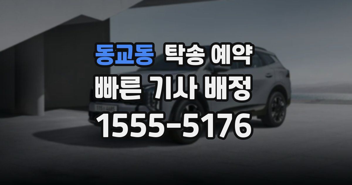 동교동 탁송 예약