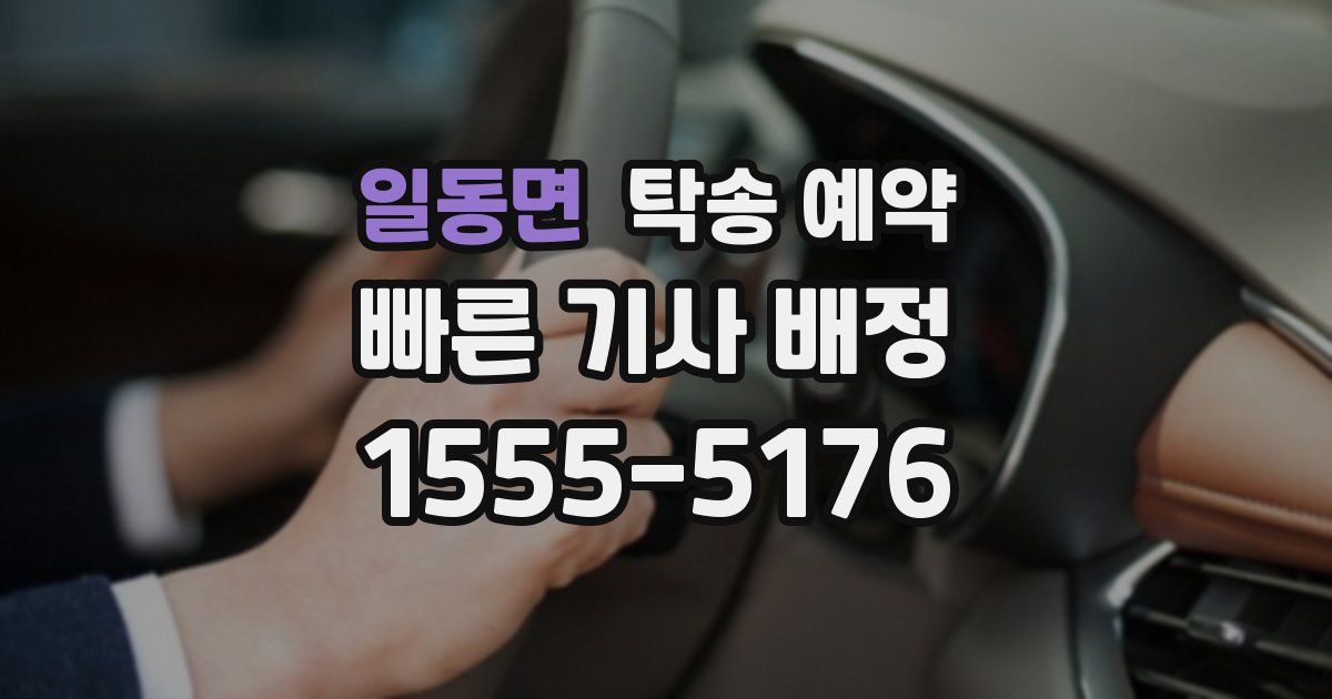 일동면 탁송 예약