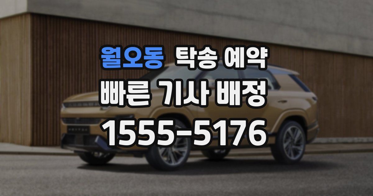 월오동 탁송 예약
