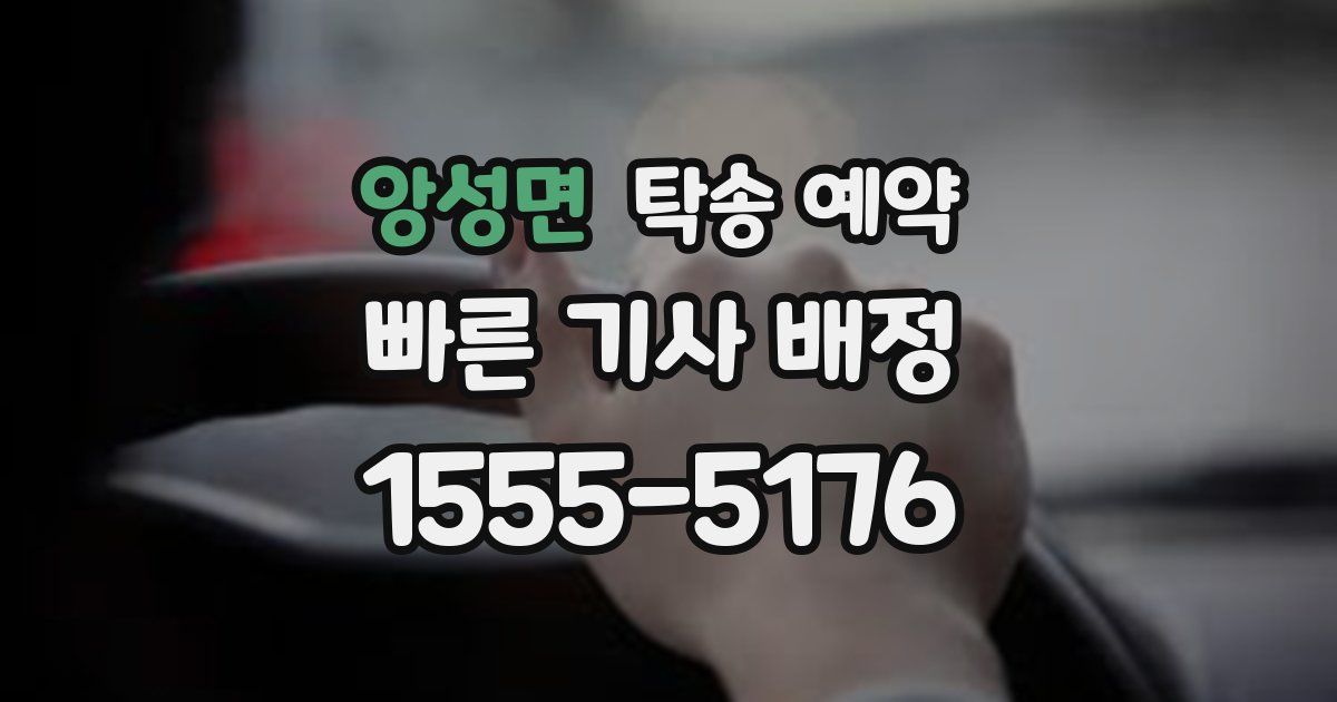 앙성면 탁송 예약