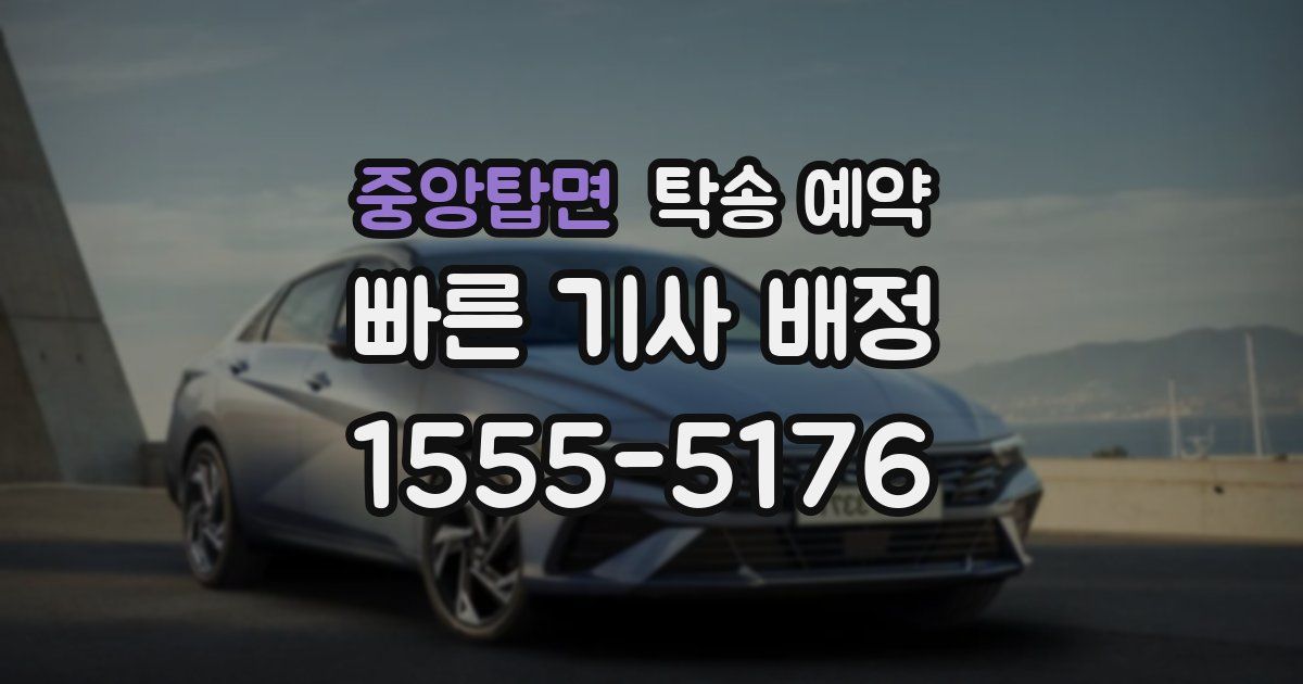 중앙탑면 탁송 예약