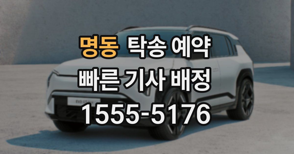 명동 탁송 예약