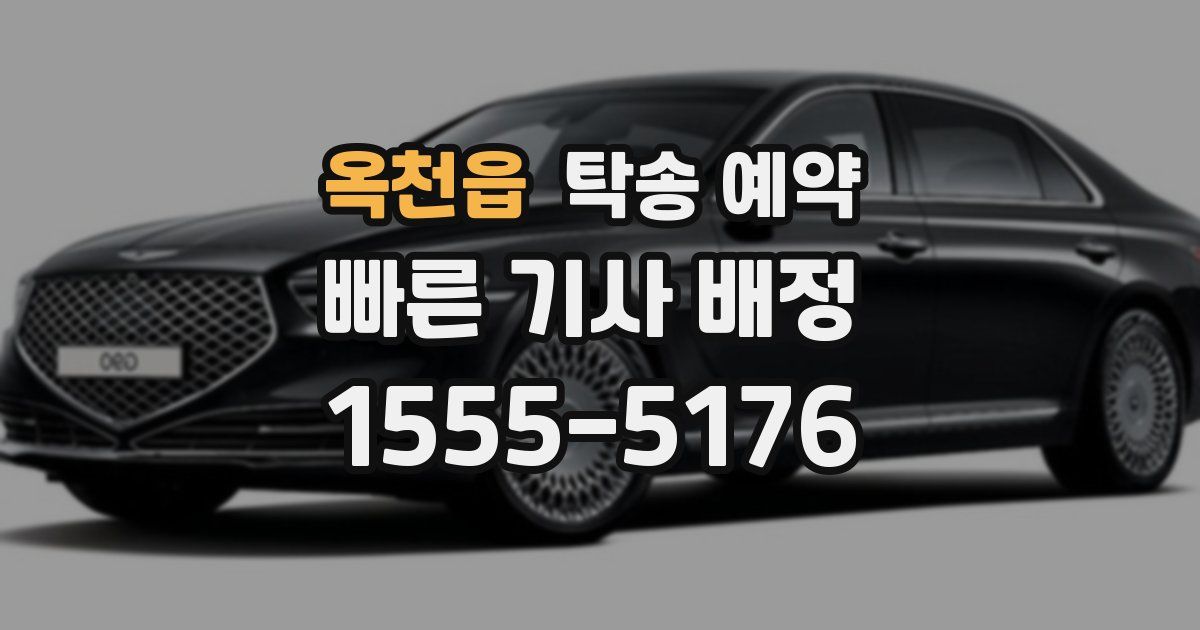 옥천읍 탁송 예약