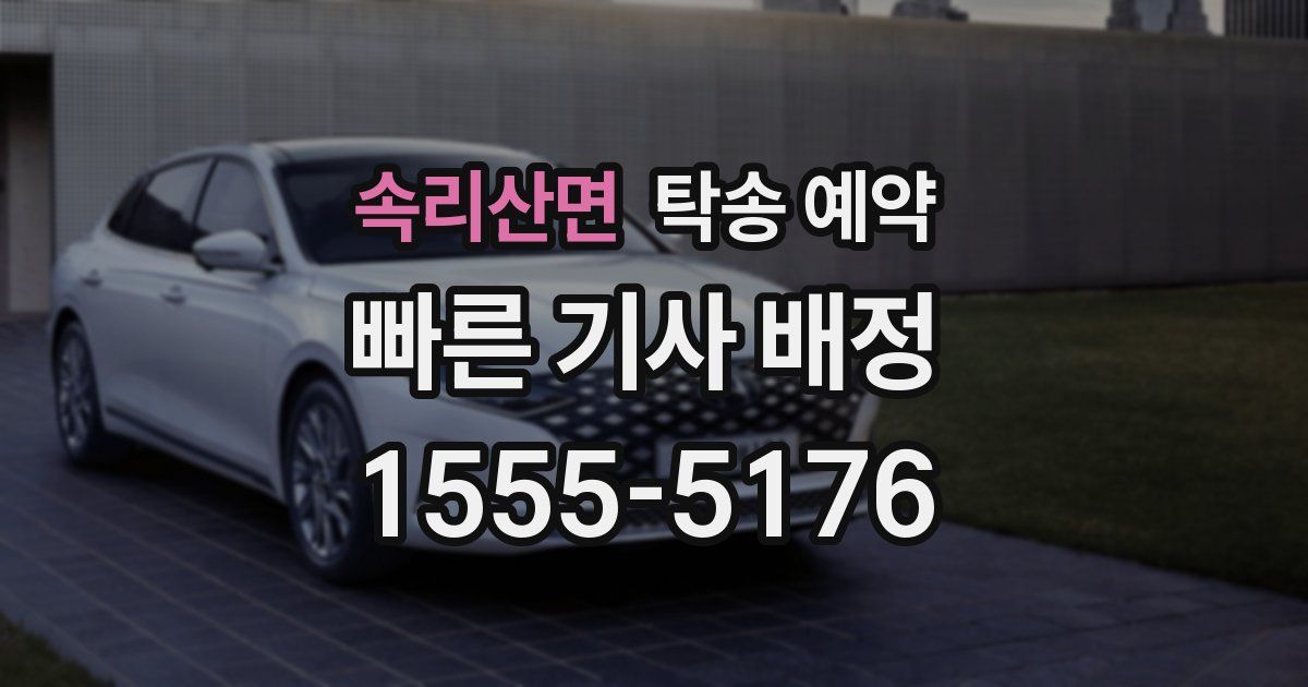속리산면 탁송 예약
